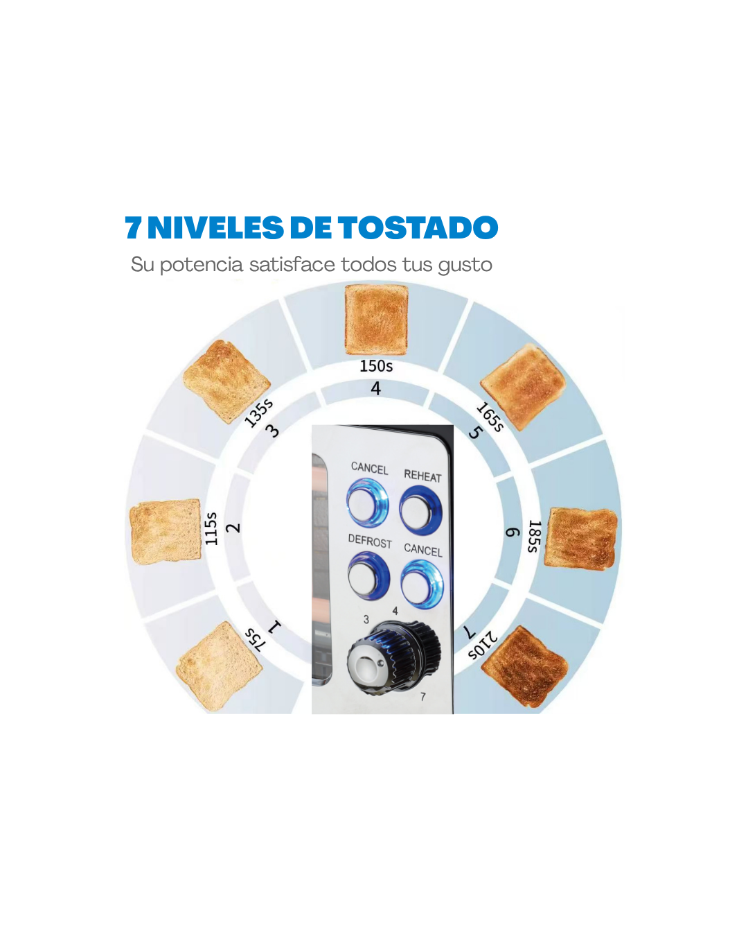 DESSINO – Tostadora Vintage de Acero Inox.800W 2 Ranuras Anchas,140x35mm,2 Rebanadas de Pan,7 Niveles,4 Funciones,Ventana de Cristal de Control, Apagado y Pop-up Automático