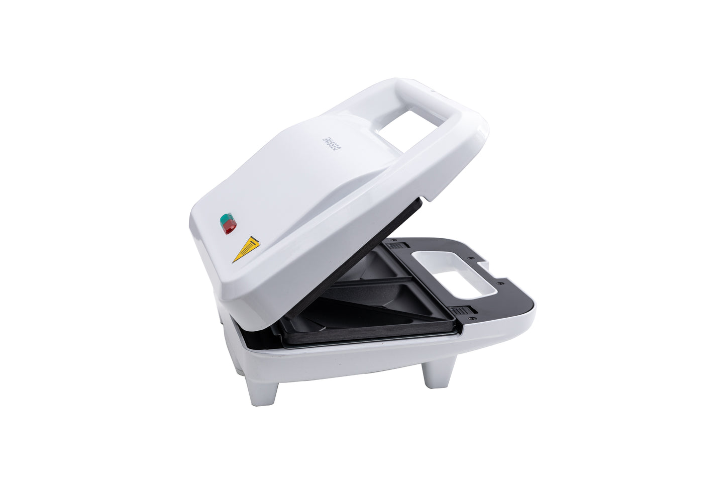 Sandwichera blanca Dessino 2 en 1 con 2 placas intercambiales
